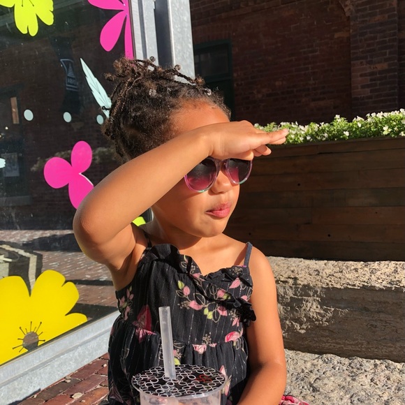 Girls Rainbow Clear Acrylic Sunglasses - Picture 2 of 5